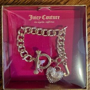 Juicy Couture Gold Bracelet with Heart Charm